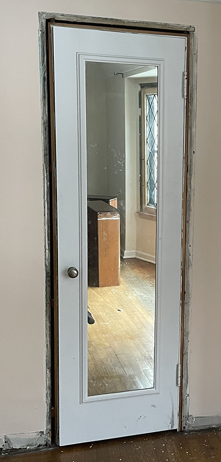 Before refinishing solid wood door